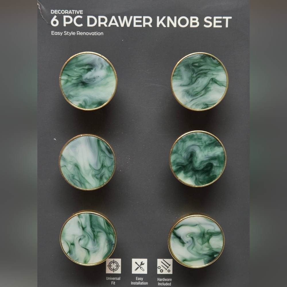 Decorative Real Living 6pc Drawer Knob Set NEW